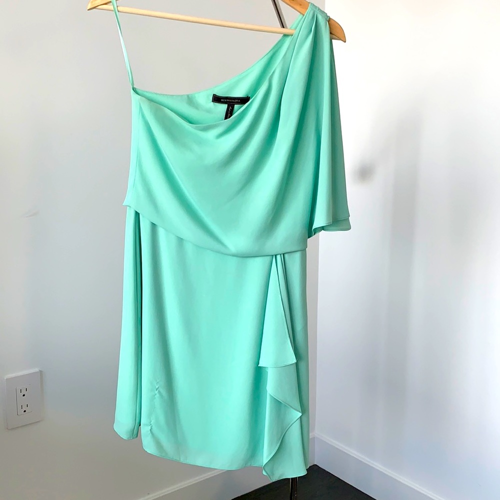 Flattering drape one shouldered BCBG dress | Size0